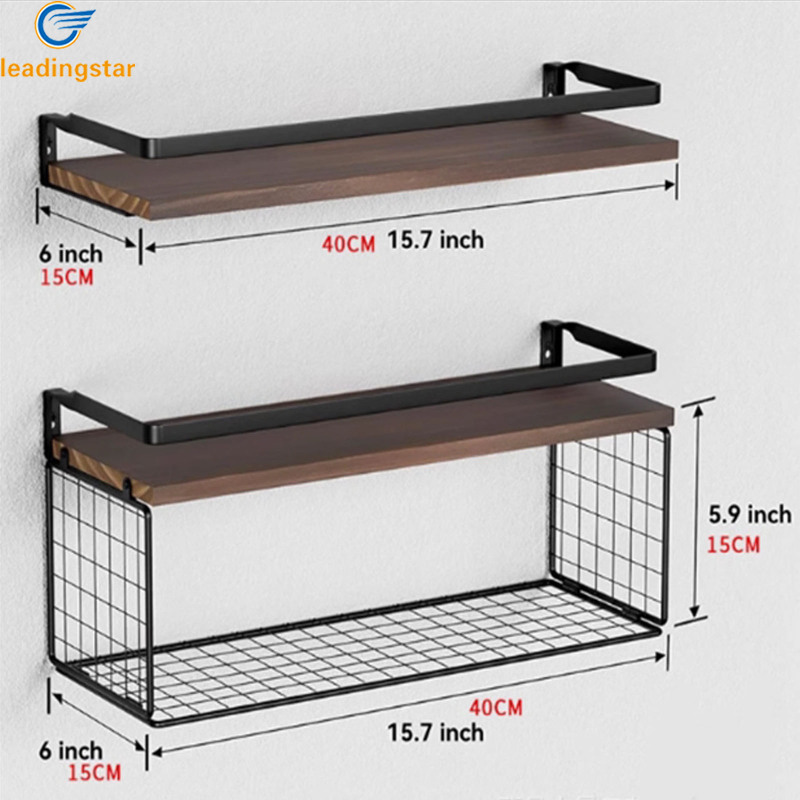 LeadingStar Fast Delivery Wall Mounted Shelves With Storage Basket Multifunctional Floating Rack For Living Room Nursery Bathroom Bedroom ราคา 790 บาท*ส่งฟรี