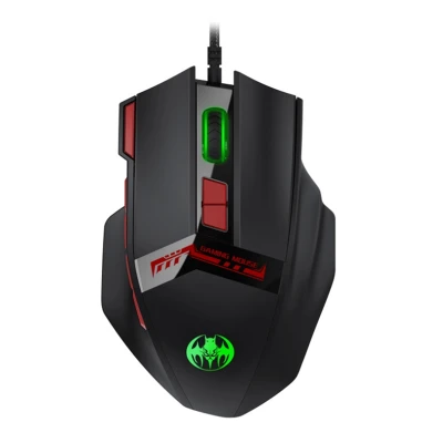 BLOODBAT Wired Gaming Mouse Low Noise Silent Computer Laptop Mouse Ergonomic Design 3200DPI Optical Mouse for Gamers