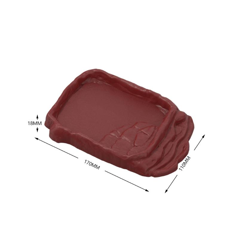 [HUSTOM] COD Loài bò sát món ăn nước với chống trượt giả đá thang thực phẩm bát nước cho rùa thằn lằn tắc kè nhỏ vật nuôi cung cấp - 5