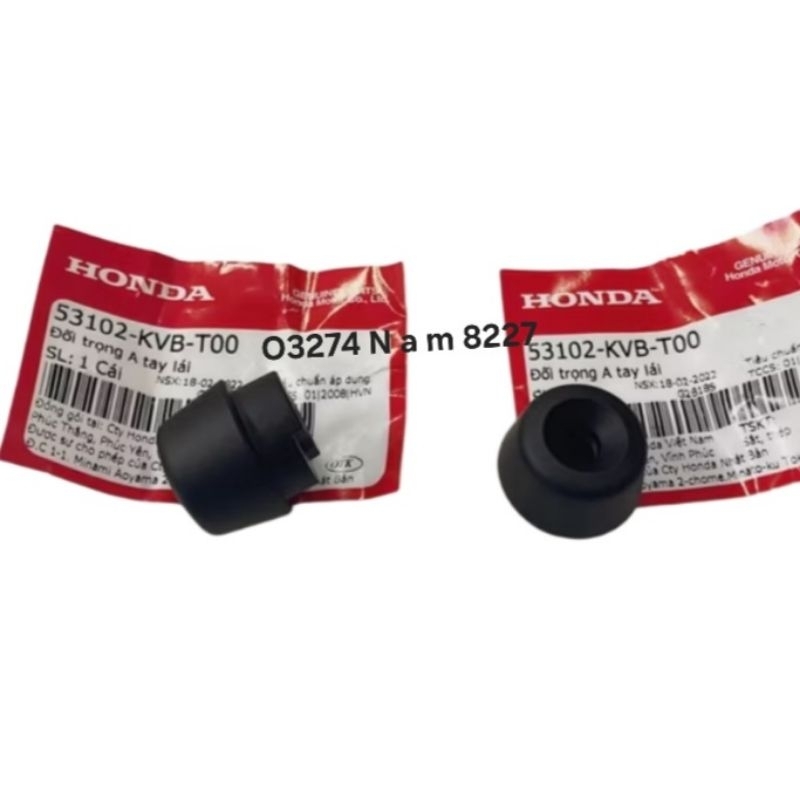 Cặp gù đầu bao tay lái, đối trọng WAVE S110, RSX, FUTURE 125.... zin Honda