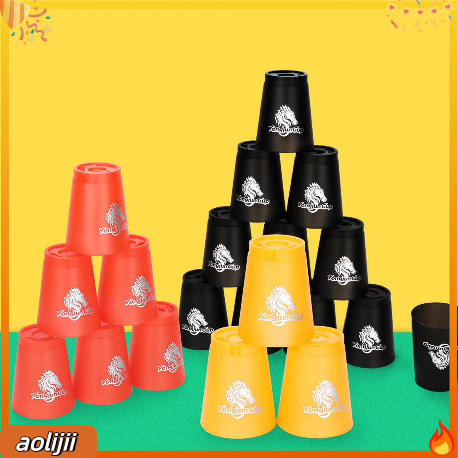 12Pcs/Pack Stacked Cups Anti-deformed Air Flow Hole Design Adults Kids Sport Stacking Cups Battles G