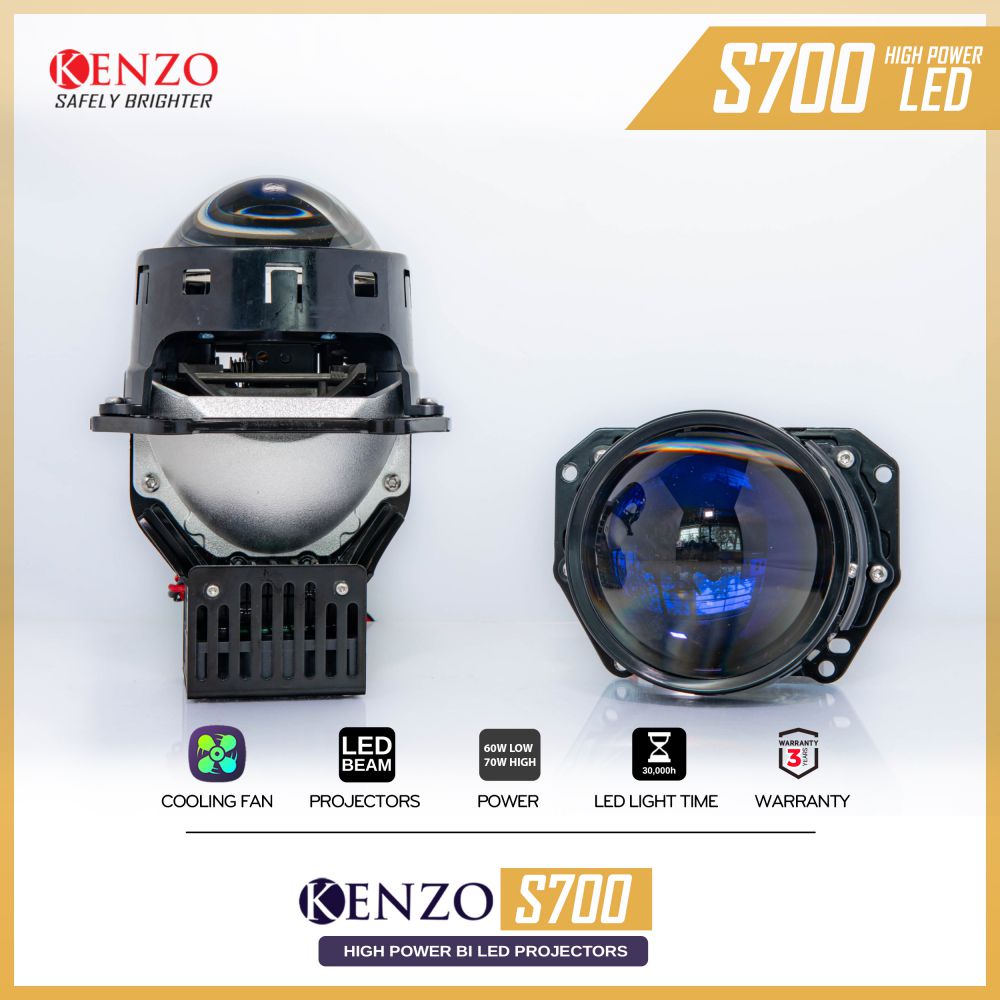 Bi-led Kenzo S700 70W - gương cầu led xe ô tô xe máy biled oto Xlight GTR Redpro Red pro magic titan