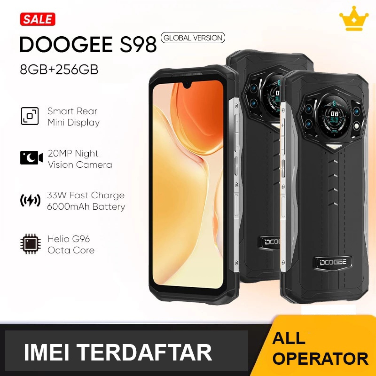 Doogee S98 Global Version Ram 8 /256 Night Vision Harga 6,200,000 Ringgit*Penghantaran Percuma