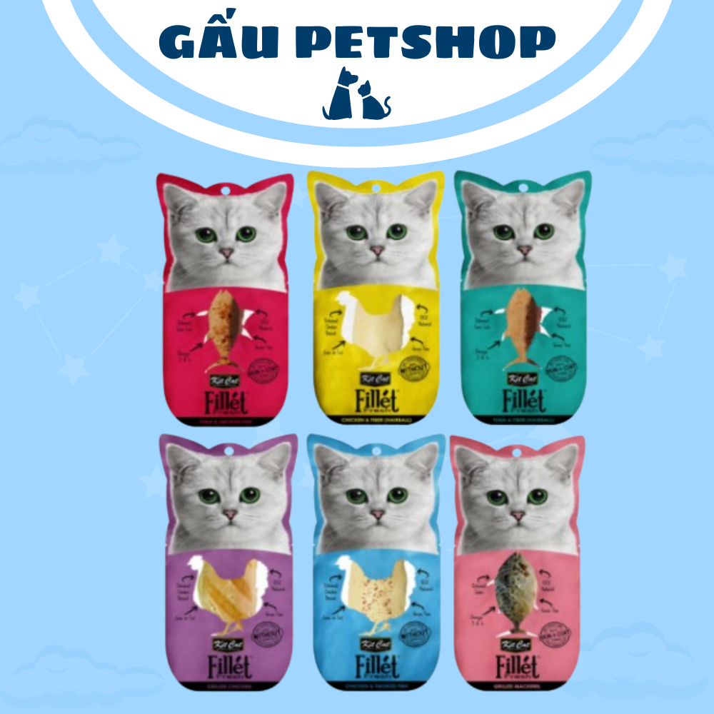Phi Lê Cá và Ức Gà KitCat Hỗ Trợ Tiêu Búi Lông Gói 30g