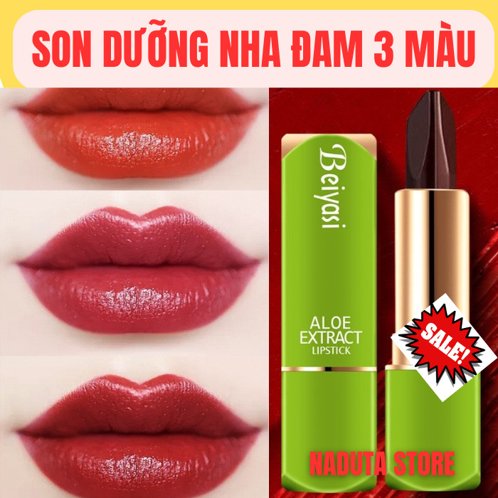 Son dưỡng môi nha đam 3 in1 dưỡng ẩm, lâu trôi, khử thâm môi, son dưỡng môi 3 trong 1
