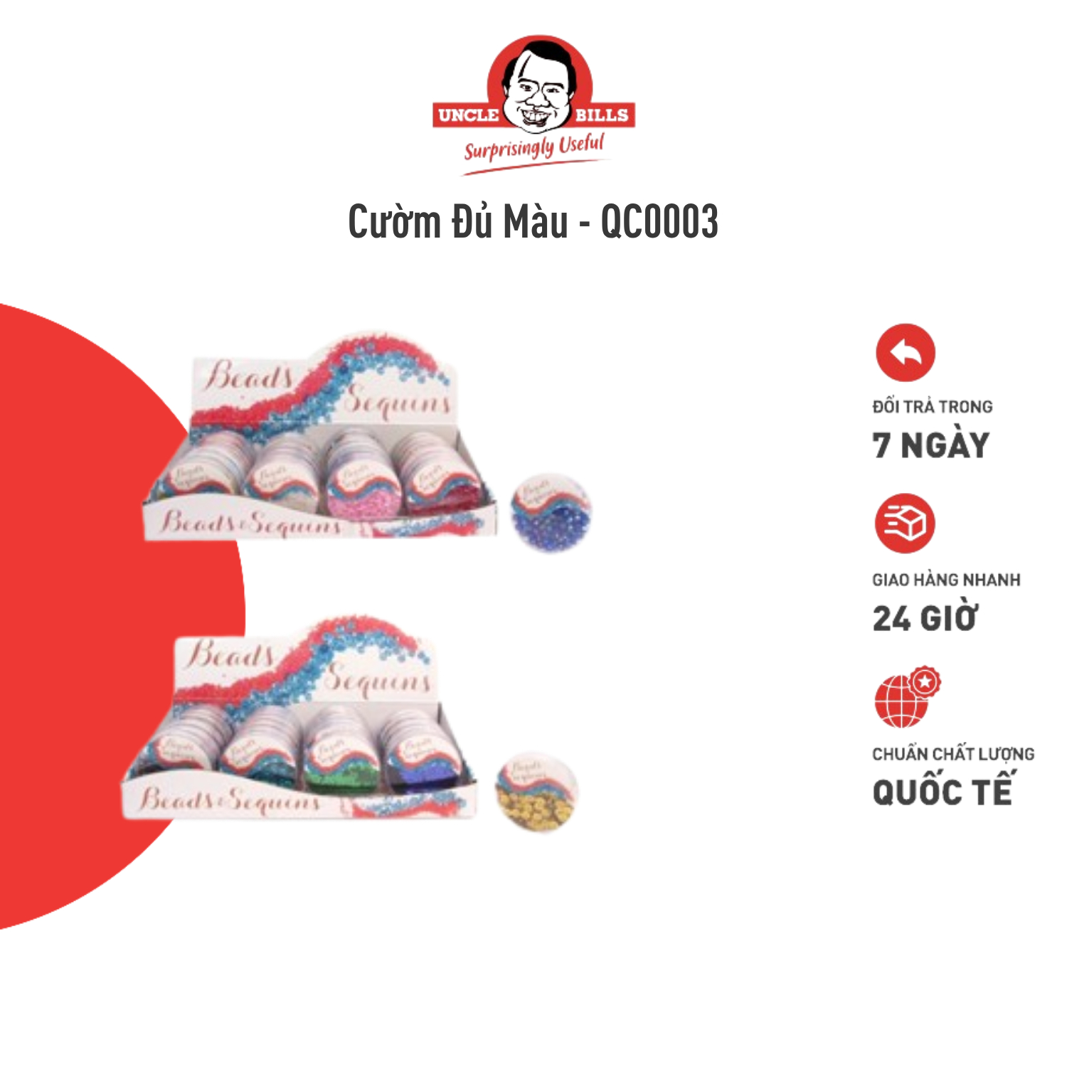 Cườm đủ màu ubl qc0003