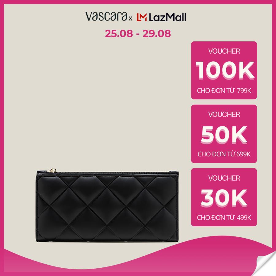   Voucher 100K | 25.8 - 29.8  Vascara Ví Cầm Tay Ép Khối Chần Bông - WAL 0273 