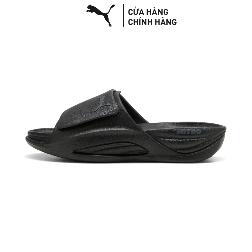 Dép Quai Ngang PUMA Unisex NITROcat Slide V Black-Moody Gray Màu Đen
