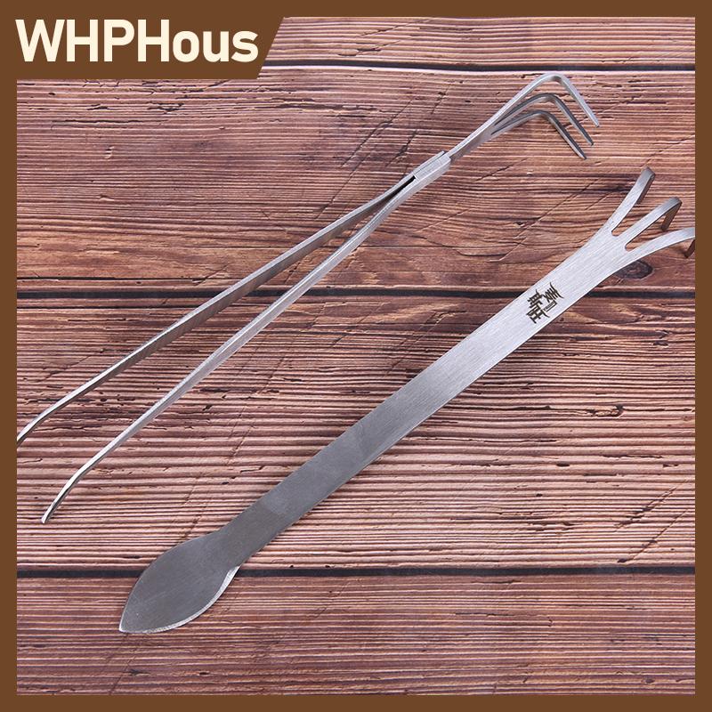 WHPHous 2 in 1สแตนเลสสตีลบอนไซเครื่องมือการทำสวนรากตะหลิวแหนบสวน ราคา 59 บาท*ส่งฟรี