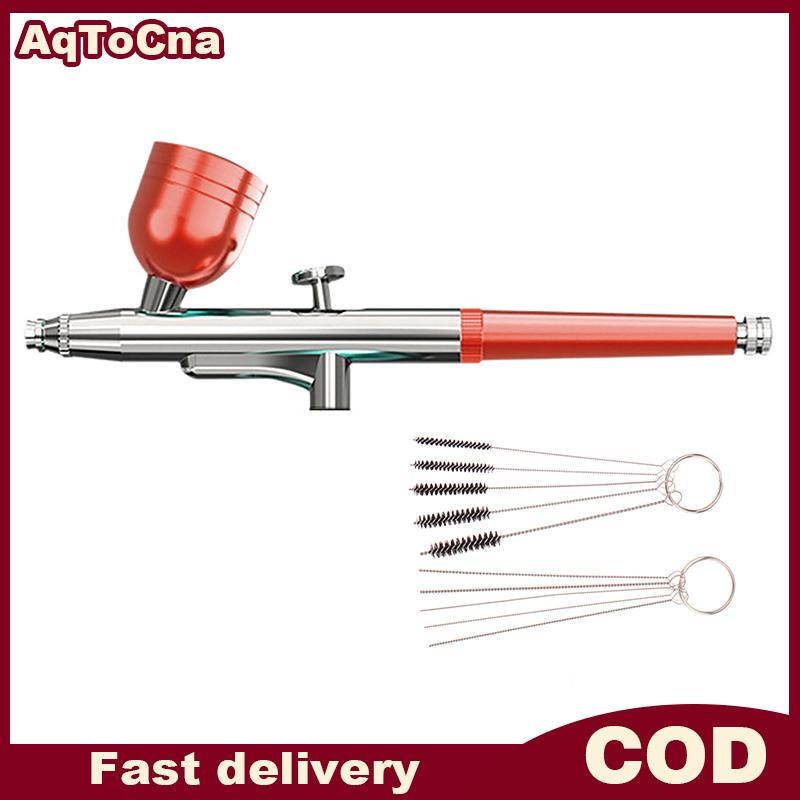 AqToCna Xách tay hành động duy nhất Airbrush 0.3mm vòi phun phun Airbrush bút cho mô hình bánh móng tay xe sơn vẻ đẹp phun