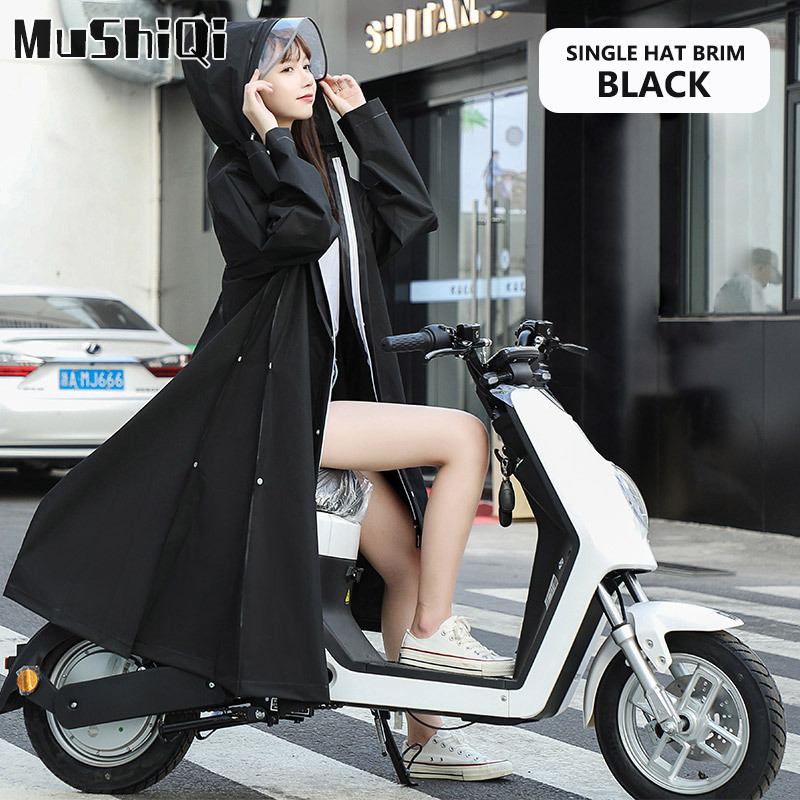 MUSHIQI Áo mưa, áo mưa, trọn bộ, áo mưa liền, áo mưa dày, áo mưa, áo mưa EVA, người lớn, khóa kéo, găng tay, áo mưa, dã ngoại nam nữ áo poncho thời trang