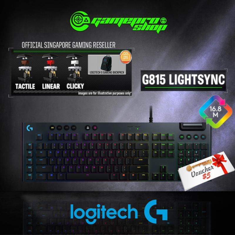 Logitech G815 Lightsync Wired (Clicky / Tactile / Linear) RGB Mechanical Gaming Keyboard *10.10 PROMO* Singapore