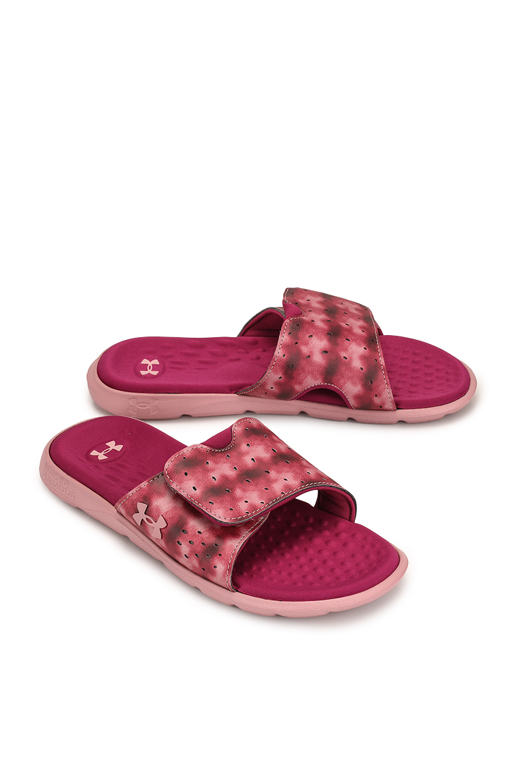 Discount on Under Armour  shoes - SKU: Under Armour Women's Ignite Pro Graphic Strap Slides - Pink Elixir/Pink Elixir/Pink Elixir