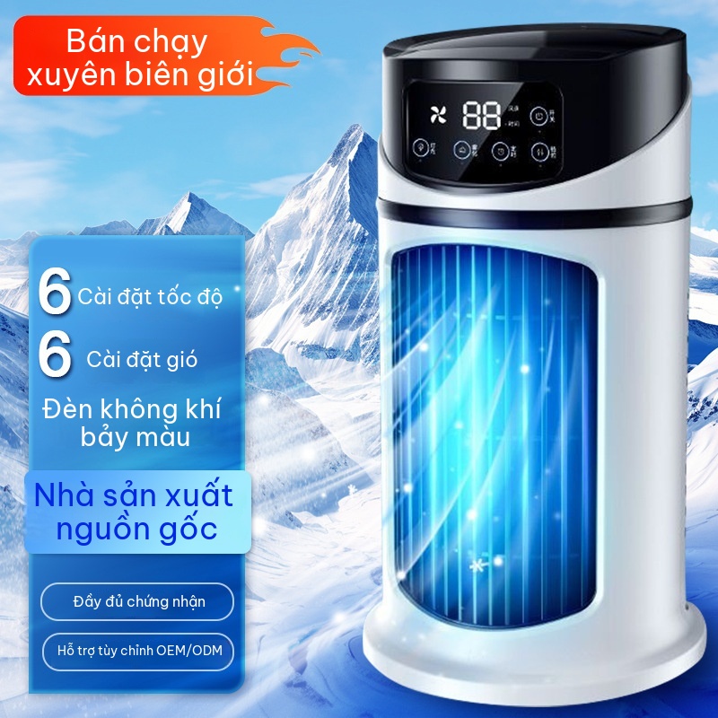 Mini USB Mist Fan with Integrated Humidifier – Desktop Cooling Fan with Timer for Office, Bedroom