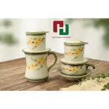 Phin pha cà phê gốm sứ Bát Tràng hàng vẽ tay Hoa Mai Vàng Cực Xinh Yêu