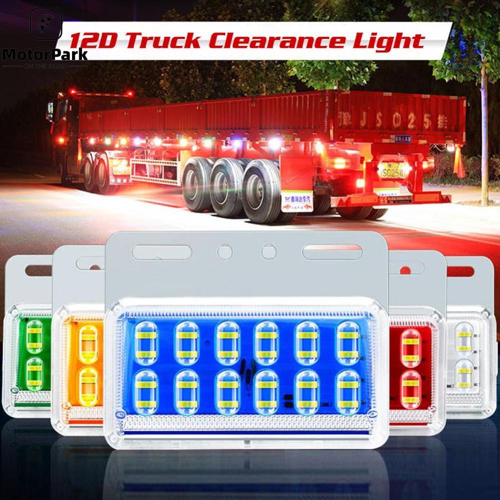 Motorpark 24V xe tải có Đèn LED Đèn báo bên hông đèn hông xe đèn sau đèn tín hiệu Trailer máy kéo xe tải cảnh báo đèn hậu xe hơi