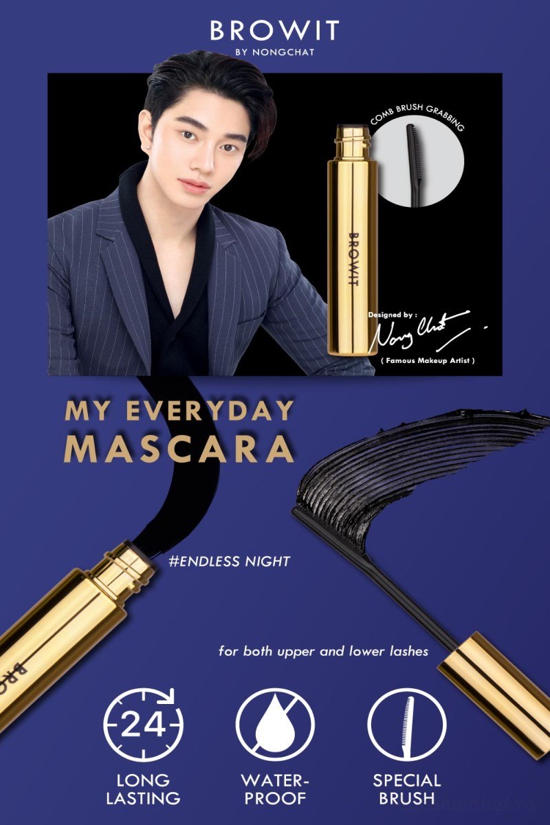 Mascara chống nước Browit by Nong Chat My Everyday Mascara Thái Lan