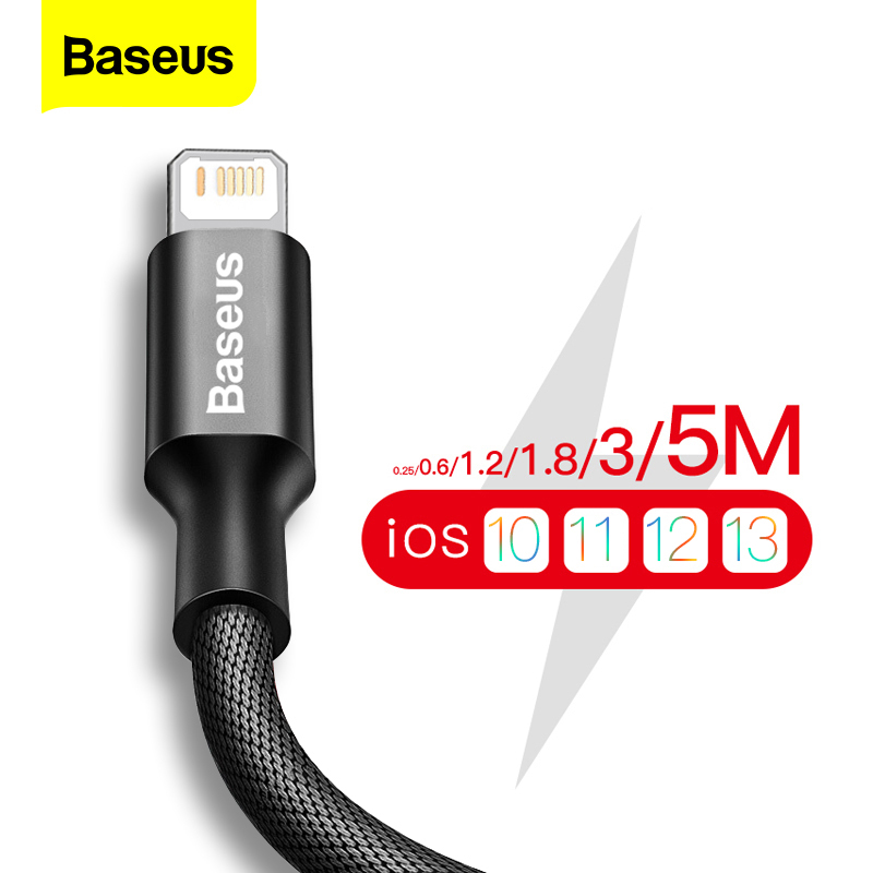 BASEUS Cáp USB sạc nhanh dài 025m/06m /12m/18m/3m/5m dùng cho iPhone 11 Pro Xs Max Xr X 8 7 6 6s 5 5s iPad giá tốt