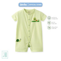Bộ liền thân body cộc cúc thẳng xanh bơ cho bé Boube Vải cotton organic thoáng mát - Size 0-12M