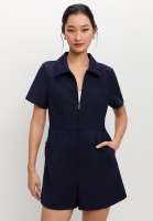 Pomelo Womens Floral Lace Trim Romper