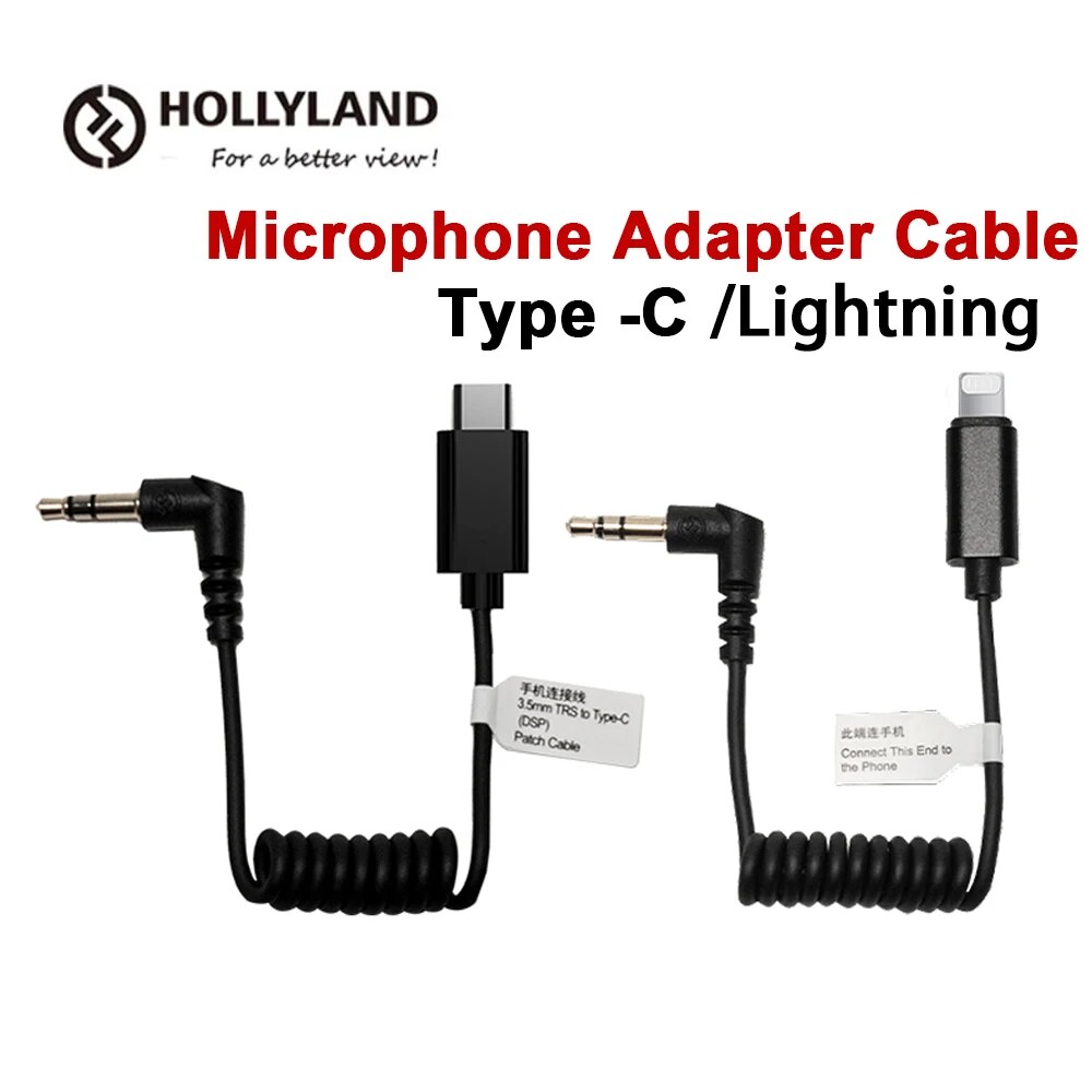 【Quality Hollyland Microphone Adapter Cable For 3.5mm Trs To Type-C Lightning Port For Lark 150 M1 Wireless Mic System