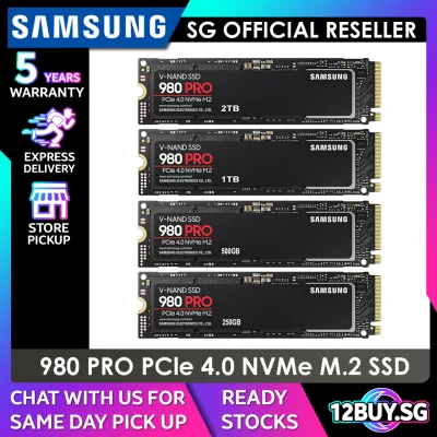 Samsung 980 PRO PCle 4.0 NVMe M.2 Up to 7000MB/s SSD 250GB 500GB 1TB 2TB 12BUY.MEMORY 5 Years Local Warranty