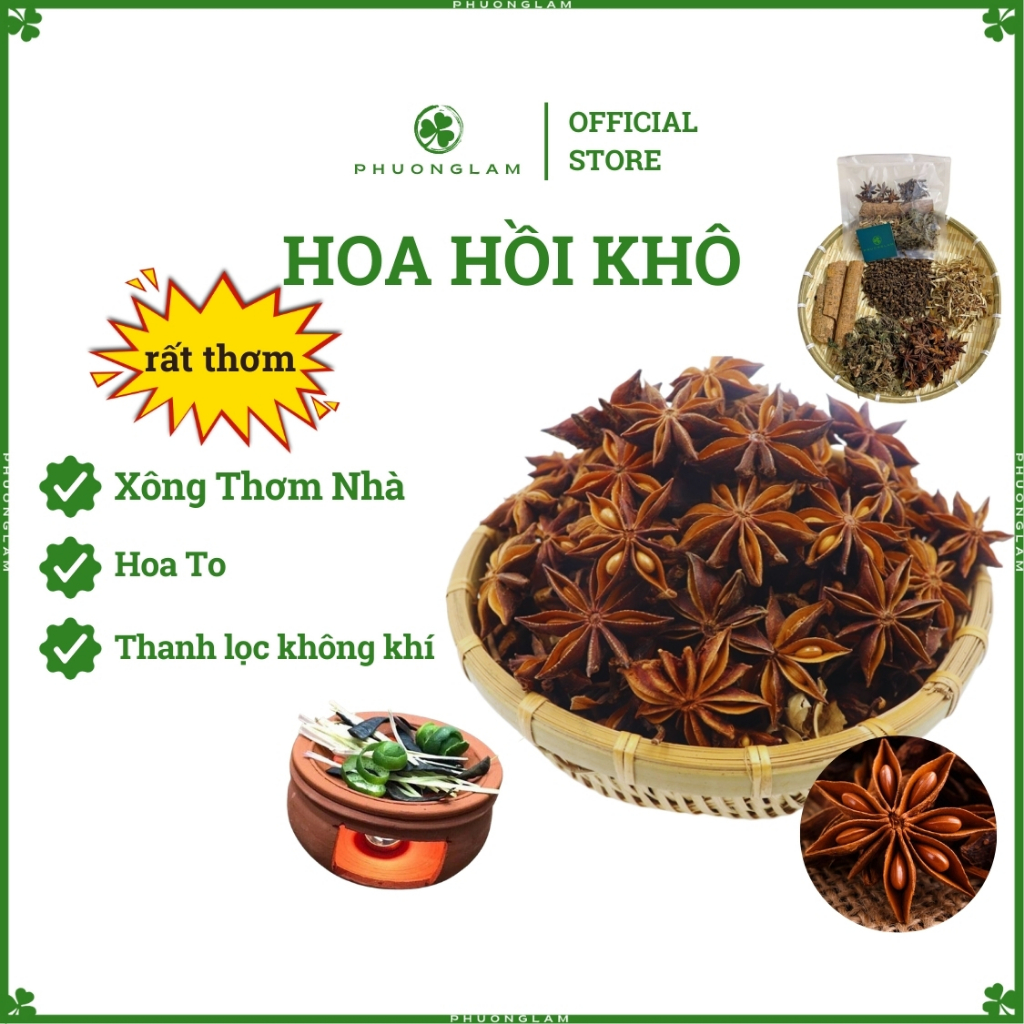 Hoa Đại Hồi Khô Dùng xông thảo mộc thanh lọc không khí xua đuổi côn trùng