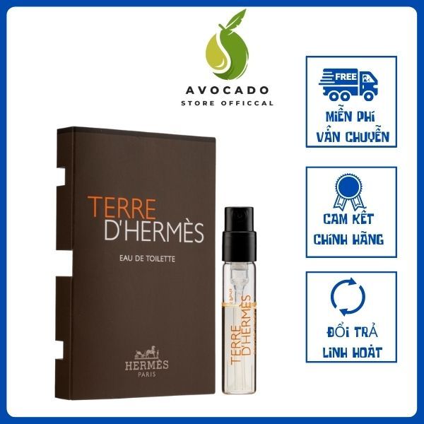 [CHÍNH HÃNG] Nước hoa Herrmes Terre Dhermes EDT - Parfum - Vetiver 1.5ml - AVOCADO STORE OFFICICAL