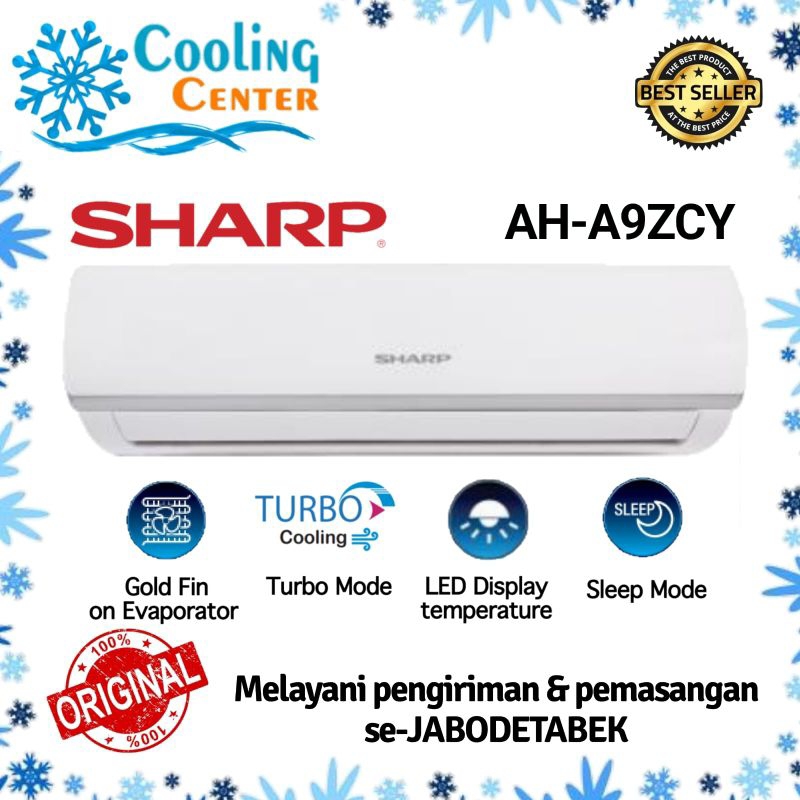 AC SHARP 1 pk AH - A 9 ZCY TURBO + PASANG INSTALASI