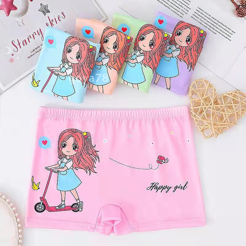 Trẻ Em Bé Hoạt Hình Dễ Thương Bé Trai Gái Quần Lót Boxer Bốn Góc