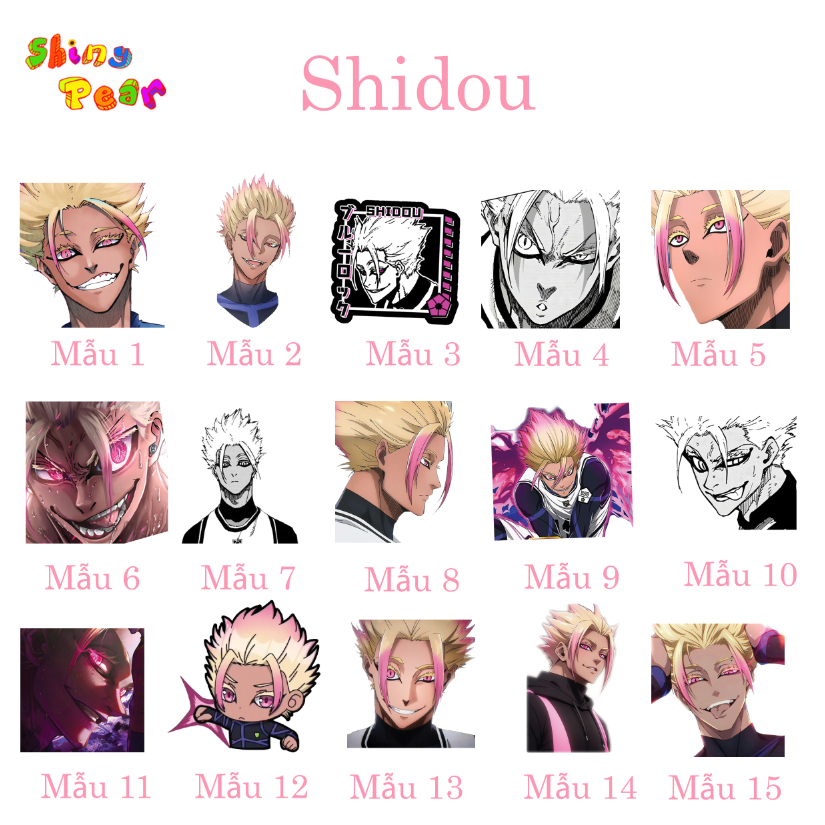 [Blue Lock] - Móc chìa khóa/Móc khóa mica Sticker Ryusei Shido - Shidou anime/manga Blue Lock làm qu