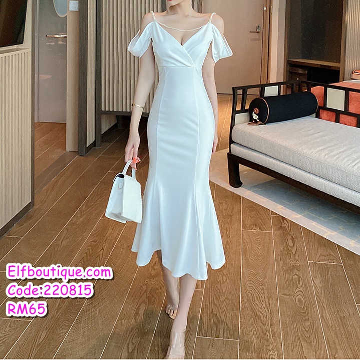 ready stock evening dress malaysia Pink evening gown main image 1