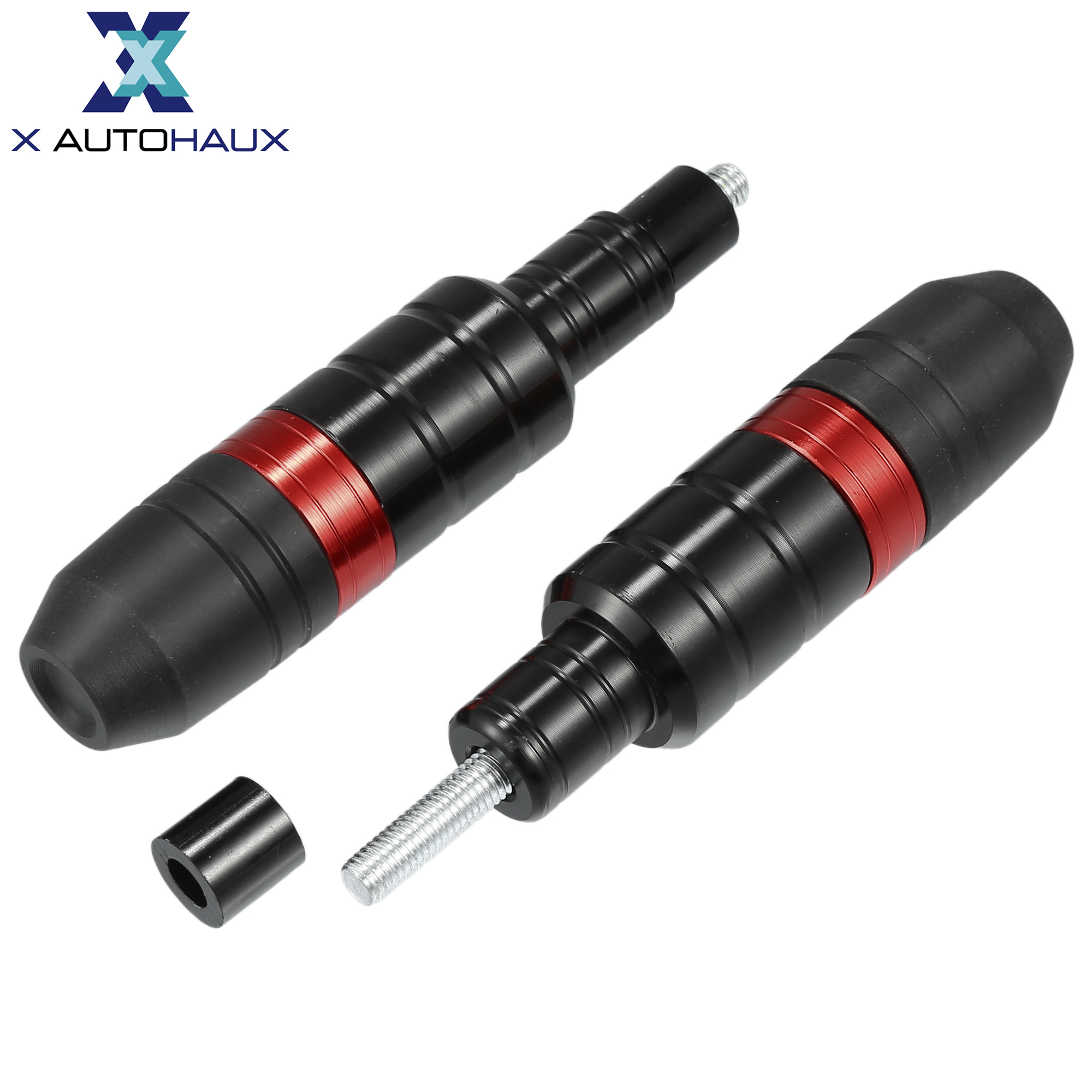 X Autohaux M8 Prevents Falling on the Motorcycle Frame. Prevents Falling on the Exhaust Pipe Prevents Falling on the Exhaust Pipe for Honda/Yamaha Aluminum Alloy Cnc Abs Red 2 Pieces ราคา 230 บาท*ส่งฟรี