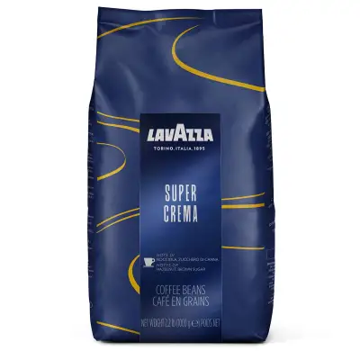 Lavazza Classic Series Super Crema Whole Bean Coffee Blend, 2.2 Pounds, Medium Espresso Roast