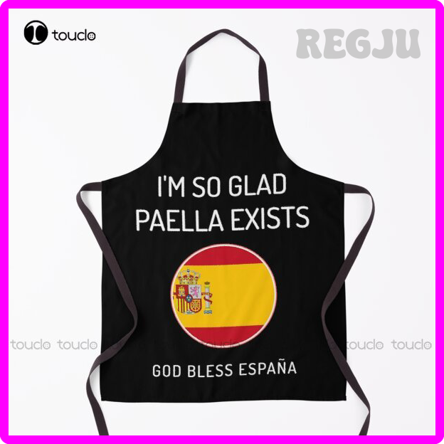 Regju i'm rất vui mừng paella tồn tại tình yêu Tây Ban Nha Food vui nhộn Tây Ban Nha Tạp dề Tạp dề s