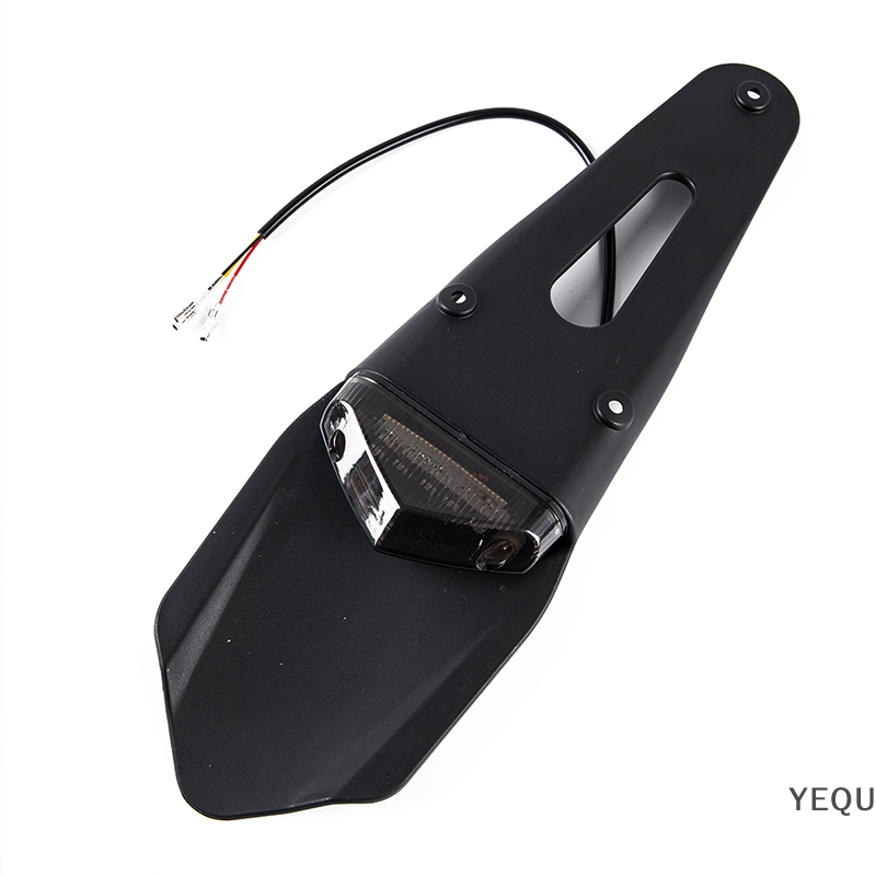 YEQU Polisport đèn hậu LED Chắn bùn sau xe máy Đèn hậu Enduro dừng MX Trail