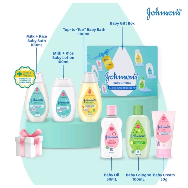 Johnsons Baby hadiah box 6in1 Paket Hadiah Bayi