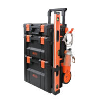 TACTIX กล่องเครื่องมือ PACKPRO MODULAR ล้อลาก 3 ชิ้น 320454 เซต/แยกชิ้น 320450 320451 320452 320453 320456 320457 (IF-1)