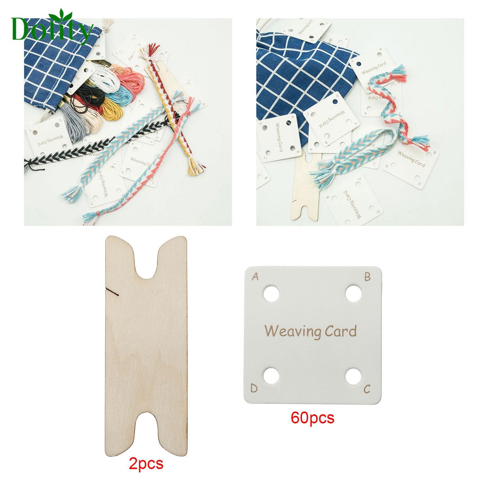 Dolity 60 Pieces Tablet Weaving Card for Loom or Loom DIY Sewing