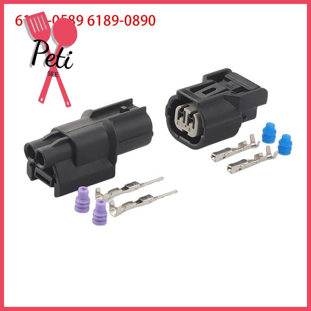 PETISEE 1Set 2 chân 040 Đầu nối ô tô Nam Nữ Công tắc nhấn 6188-0589 6189-0890 Cuộn dây đánh lửa Phích cắm cảm biến ABS Cho hondas