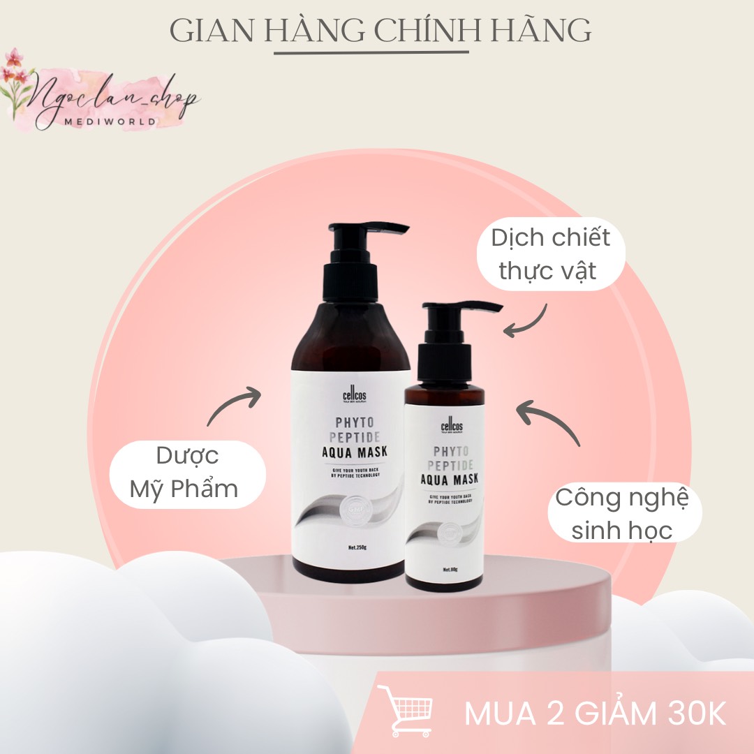 (spa) Mặt nạ cấp ẩm và hỗ trợ làm sáng da Mediworld Phyto Peptide Aqua Mask - Mediworld.store