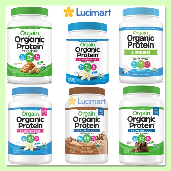 [HCM]Bột đạm thực vật hữu cơ Orgain Organic Protein Plant Based Protein Powder nhiều hương vị [Hàng Mỹ] nhập khẩu