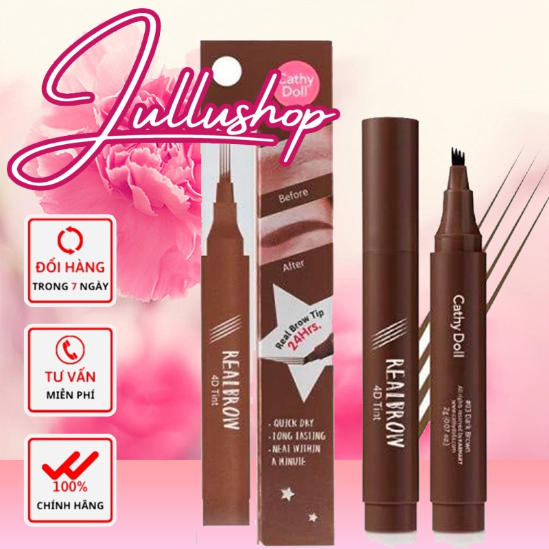 Bút vẽ chân mày phẩy sợi Cathy Doll Real Brow 4D Tint Thái Lan