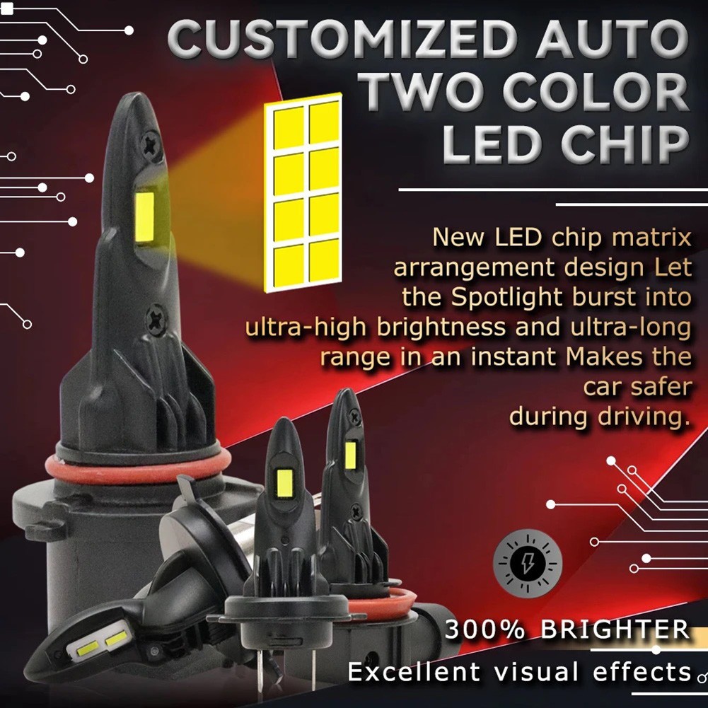 【AUST】 High Performance H4 Car Lights with 6000K Bright White Output for Better Vision
