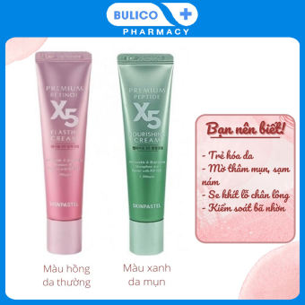Kem Trẻ Hoá Da trắng da Skinpastel Premium Retinol X5 Elastin Cream / Premium Peptide X5 Nourishing Cream 30ml