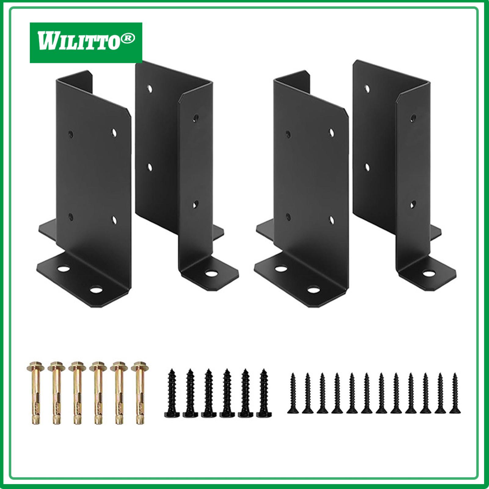 4Pcs Post Brackets Rustproof High Durability Adjustable DIY Heavy Duty Wood Fence Deck Tough Post Base Brackets 4Pcs The thickness ราคา 1,257 บาท*ส่งฟรี