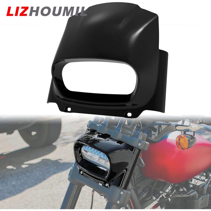 LIZHOUMIL Motorcycle Headlight Fairing Cover Head Light Front Cowl Kit Compatible For M8 Softail Fat Bob FXFB FXFBS 2018-2022