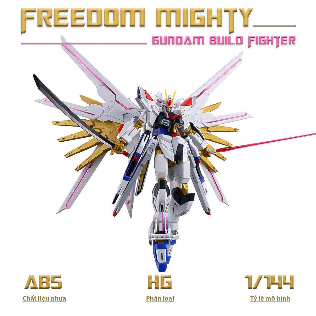 Mô hình lắp ráp HG Strike Freedom Mighty 1/144 Gunpla. Đồ chơi lắp ráp mô hình thông minh