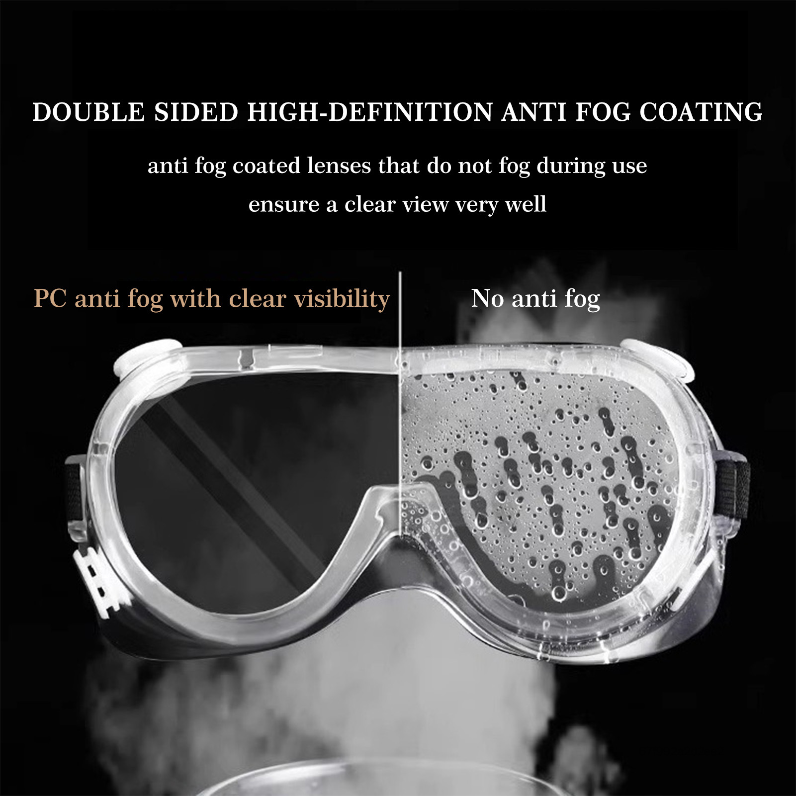 Windproof Cycling Glasses Lightweight Wide View Eye Protection Goggles for Riding Motorcycles Mountain Biking BS-VN
