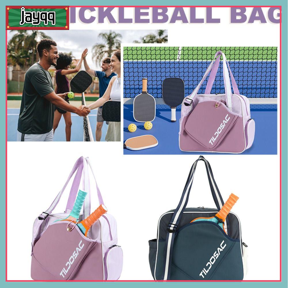 JAYQQ Nylon Túi đeo vai cho vợt Pickleball với ngăn đựng giày Dung tích lớn Túi xách Pickleball Chất lượng cao Chống nước Túi đựng vợt Pickleball Thể thao ngoài trời